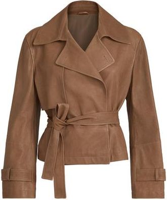Brunello Cucinelli Vintage nappa Crop trenchcoat in Brown at Nordstrom, Size 38 It