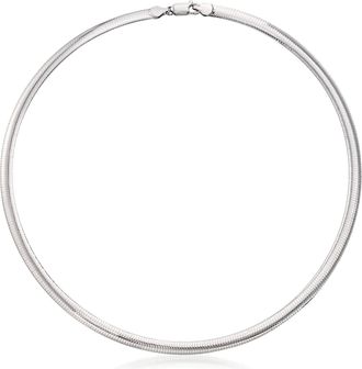 Ross-Simons Italian 6mm Sterling Silver Omega Necklace