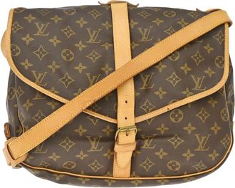 Louis Vuitton Saumur Monogram Canvas Brown Canvas Handbag (Pre-Owned)