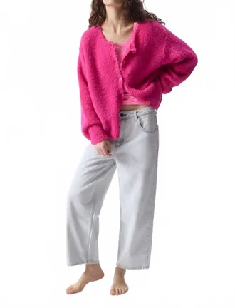 American Vintage Womens Zolly Cardigan In Pinkfluo