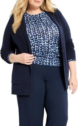 Nic+Zoe Knit Blazer in Dark Indigo at Nordstrom Rack, Size 1 X