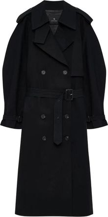 Anine Bing Pascale Trench - Dames - Trenchcoats - Zwart - XS - Katoen - Jassen