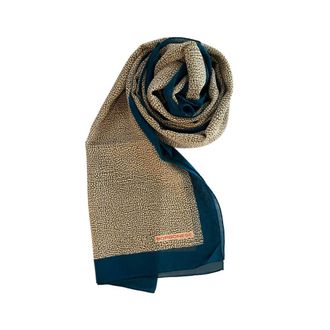 Borbonese Blue Silk Women Womens Scarf