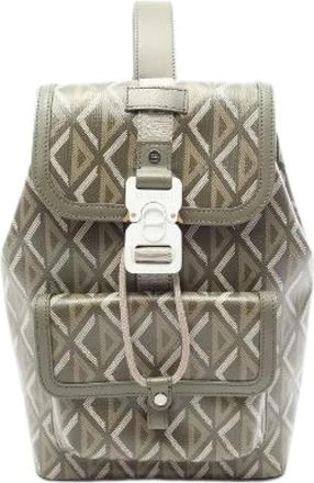 Dior Pre-owned HIT THE Road CD Diamond sling bag - Heren - Vintage Rugzakken - Groen - ONE Size - Leer - Vintage