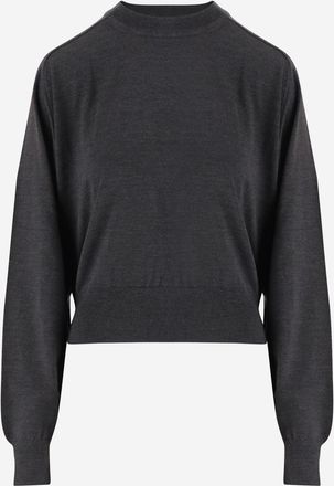 Jacquemus Dark Grey Embroidered Sweater