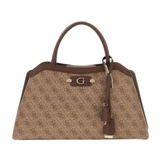 Guess Coleen Logo Small SA - Dames - Handtassen - Bruin - ONE Size - Polyester - Tassen