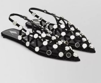 The Attico leather ballerina shoes