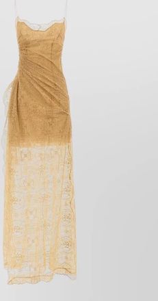 Ermanno Scervino lace dress sheer design spaghetti straps