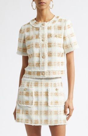 Ramy Brook Wesley Tweed Jacket in Ivory Tweed at Nordstrom, Size Xx-Large