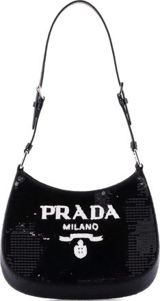 Prada Cleo Sequins Small shoulder bag - Zwart