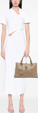 Bottega Veneta Pre-owned Womens Woven Leather Tote - Tan - One Size