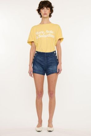 Kancan Sallie High Rise Shorts in Dark Wash at Nordstrom, Size 30