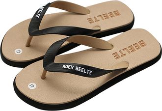 Generic Flip Flops for Men Size 6 Summer New Mens Non Slip Beach Sandals Personalized Outdoor Flip Flops Sandals Indoor Outdoor (Brown, 6.5)