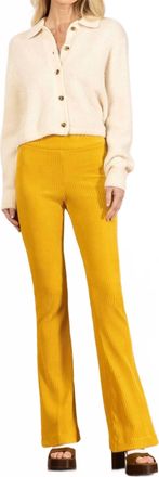 Avenue Montaigne Bellini Corduroy Pants In Mustard