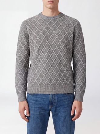 Ballantyne Maglia girocollo in misto lana con motivo a rombi