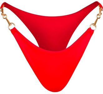 Brunna.Co The Segara High-Cut Recycled Bikini Bottom in Red at Nordstrom, Size Medium