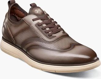 Stacy Adams Edgewood 25690-260 Sneakers Mens Taupe Wingtip Shoes HTAT1180
