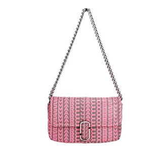 Marc Jacobs Marc Jacobs Neon Pink The Monogram Leather J Marc Mini Shoulder Bag Womens Crossbody