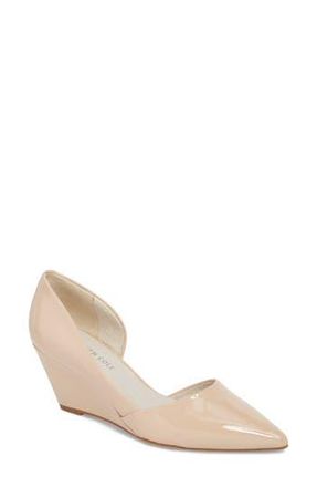 Kenneth Cole Ellis Half dOrsay Wedge Pump in Nude at Nordstrom Rack, Size 7.5