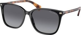 Ralph Lauren Womens Ra5293 Sunglasses In Shiny Black / Grey Gradient