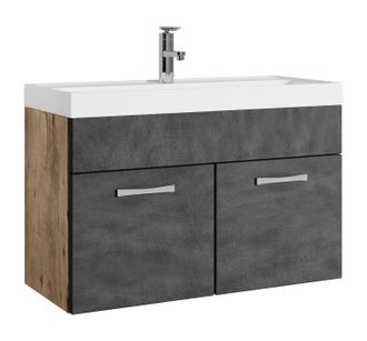 Badplaats Conjunto De Muebles De Ba&ntilde;o Paso 01 80 X 40 Cm - Roble Casta&ntilde;o C