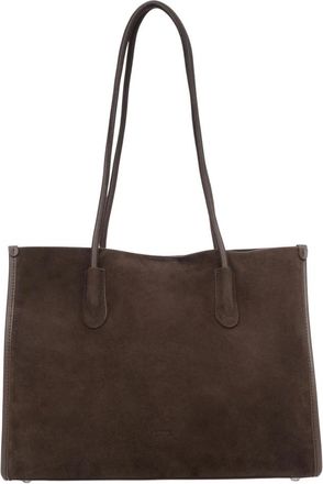 Estro & Luminara Velours Shopper Tas - Dames - Shoppers - Bruin - ONE Size - Tassen