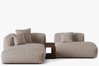 MICADONI Modulares 3-Sitzer Design Ecksofa MartinaModulares 3-Sitzer Design Ecksofa Martina inkl. Beistelltisch