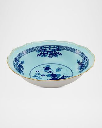 Ginori 1735 Oriente Italiano Iris Deep Round Serving Bowl