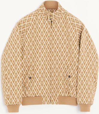 Valentino Valentino wool bomber jacket with all-over Toute La V motif Man BEIGE/CREAM 44