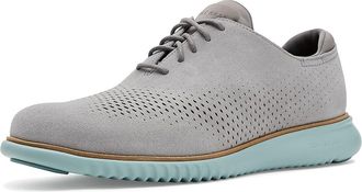 Cole Haan 2.zerogrand Lightweight Leather Laser Wingtip Mens Shoes Ultimate Gray Suede/Ironstone : 11.5 D - Medium
