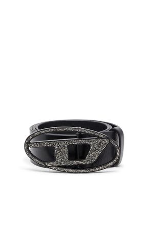 Diesel Black Logo Buckle Belt