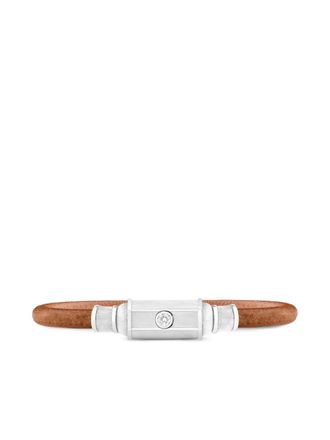 Marie Lichtenberg Diamond Lasso leather bracelet - Argento