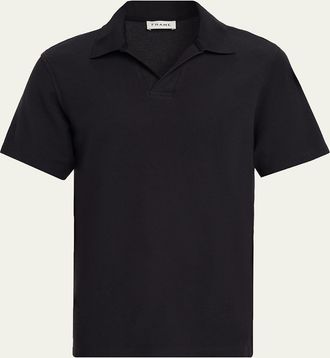 Frame Denim Mens Jacquard Polo Shirt