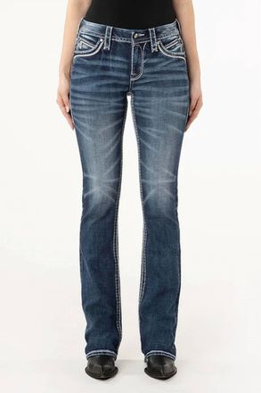 Rock Revival Esther Bootcut Jeans In Blue