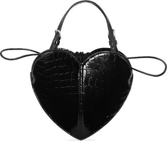 Rotate The Heart Croc-effect Heart Bag