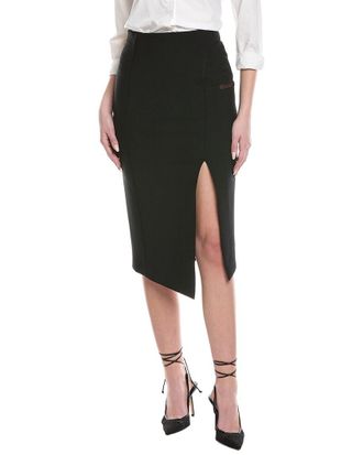 Off-white Wool-Blend Pencil Skirt