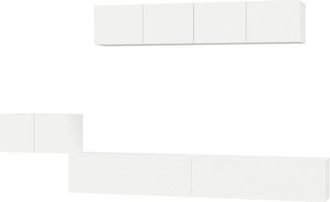 vidaXL Vidaxl - 5 Piece tv Cabinet Set White Engineered Wood