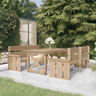 vidaXL vidaXL Set da Pranzo per Giardino 3 pz in Legno di Pino Impregnato