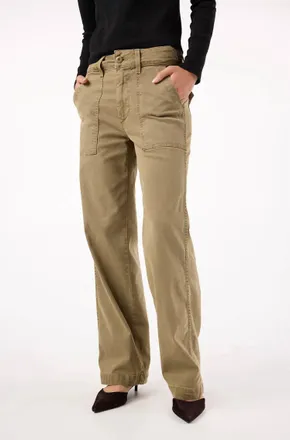 Amo Easy Army Slouched Trousers In Thyme