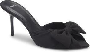 Mango Lasy Bow Slide Sandal in Black at Nordstrom Rack, Size 9.5Us / 41Eu