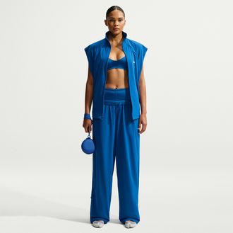 Nike Womens SKIMS Stretch Nylon Oversized Pants in Black | IU2224-054