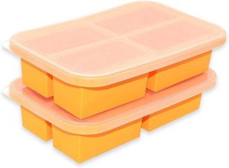 OEM Contenitori In Silicone Per Congelatore Con Coperchi (240 Ml), 2 Pezzi, Contenitori In Silicone Facili Da Sganciare Per Cubetti Di Ghiaccio Per Zuppe,