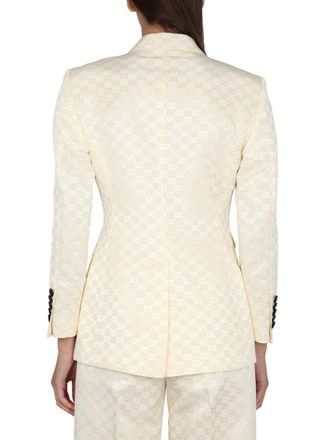 Gucci Cotton-Viscose Blend Jacket - Beige