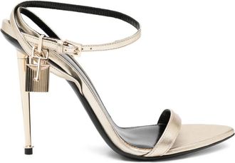 Tom Ford 105mm leren sandalen met hangslot - Goud