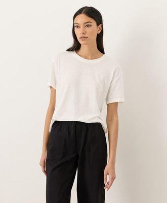 Pact Organic Cotton Featherweight Slub Relaxed Tee in Cream at Nordstrom, Size Xx-Large