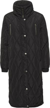 Kaffe Kalindsay Quilt Jacket - Dames - Parka Jassen - Zwart - S - Polyester - Jassen