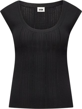 Drykorn Zwarte Erissa Top - Dames - T-shirts - Zwart - M - Tops
