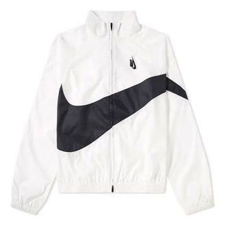 Nike Lab Heritage Jacket White Black BIG SWOOSH Black White AA1569-100
