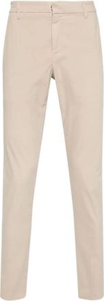 Dondup Slim-fit broek - Heren - Slim Fit Broeken - Bruin - W35 - Katoen - Broeken
