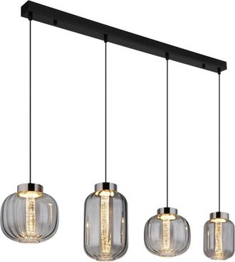 Globo Lighting Fluoro Lámpara colgante de techo con barra LED negra mate de 3000 K